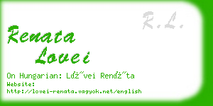 renata lovei business card